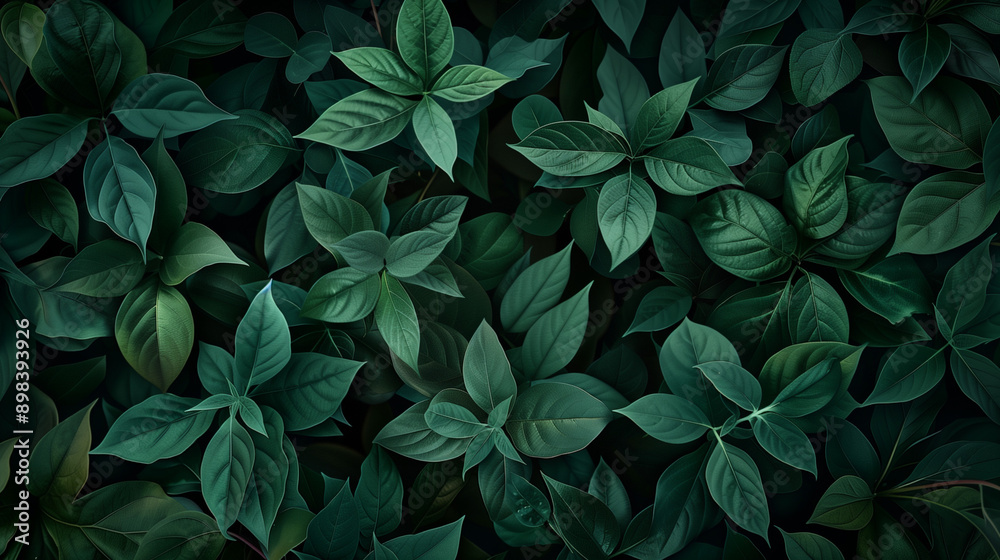 A dark green background with leaf patterns in dark green and light green tones. A dark green background with leaf patterns in dark green and light green tones.