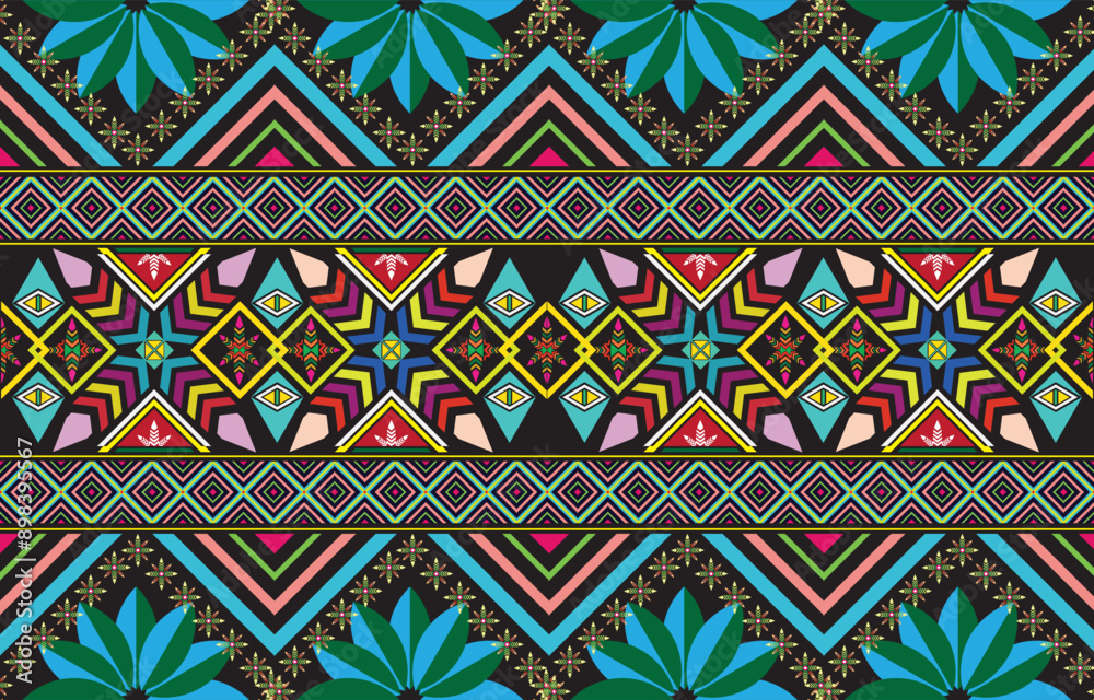 Aztec ethnic background design vector with a seamless pattern. Traditional motifs are illustrated. Element of a seamless pattern template Aztec ethnic background design vector with a seamless pattern. Traditional motifs are illustrated. Element of a seamless pattern template