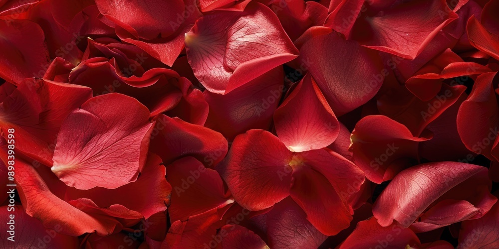 Pile of fresh red rose petals against a gray backdrop, suggesting beauty, romance or festive celebrations. Pile of fresh red rose petals against a gray backdrop, suggesting beauty, romance or festive celebrations.