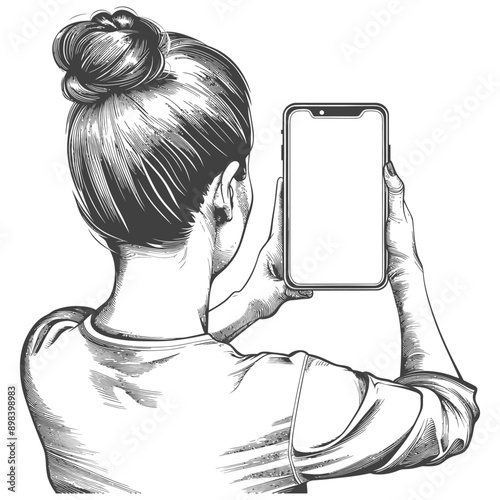 A Woman Taking a Selfie with a Smartphone
