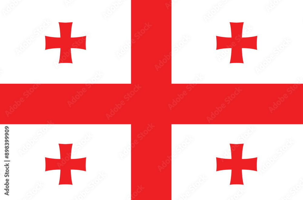 Georgian national pride, flat flag. Georgian flag. Vector illustration. Georgian national pride, flat flag. Georgian flag. Vector illustration.