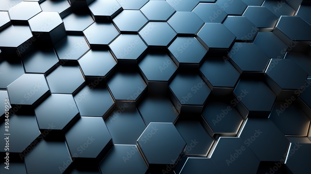 Dark metallic hexagonal background forming abstract pattern Dark metallic hexagonal background forming abstract pattern