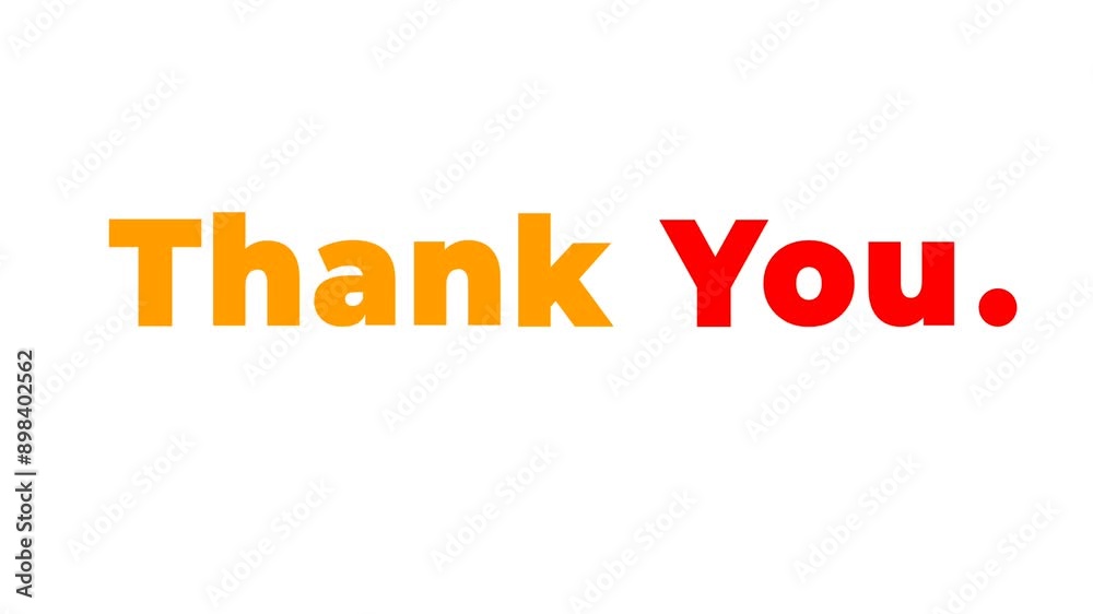 Thank You Message With Motion Graphic/ 4k animation of a thank you welcome message Thank You Message With Motion Graphic/ 4k animation of a thank you welcome message