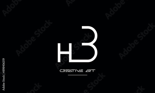 HB, BH, H, B abstract letters logo monogram