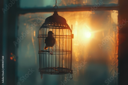 Bird in cage