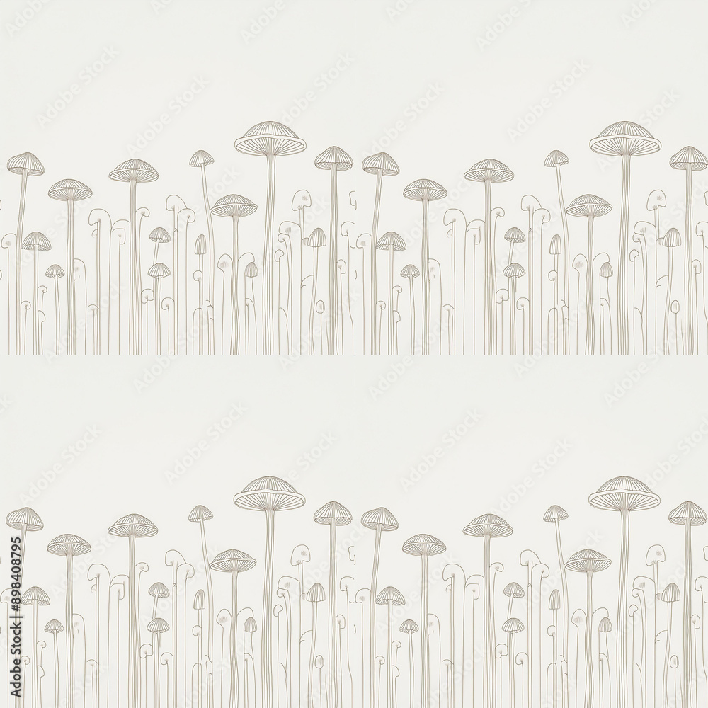 Obraz premium seamless pattern with mushrooms