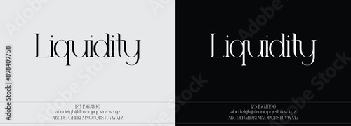 Elegant Font Uppercase Lowercase and Number. Classic Lettering Minimal Fashion Designs. Typography modern serif fonts regular decorative vintage concept. vector illustration