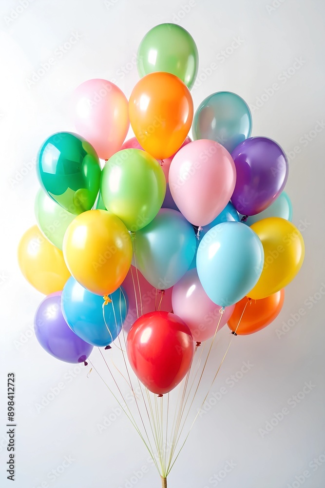 custom made wallpaper toronto digitalColorful Pastel Balloons Cluster Against white Background