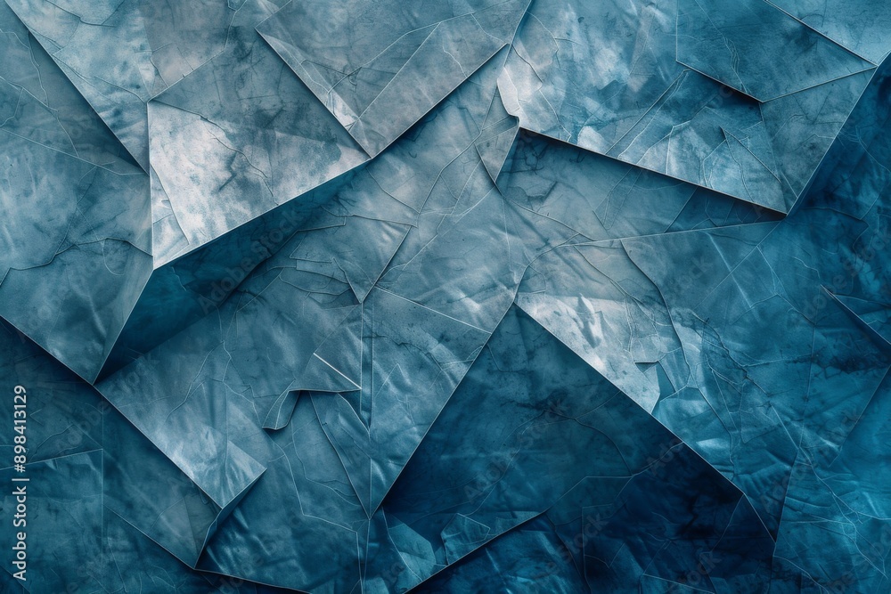Abstract Blue Geometric Pattern