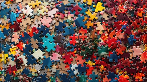 Colorful Puzzle Pieces Background