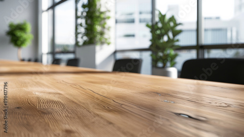 Contemporary Office Desk with Text Space: Suitable for Business and Web Design photo