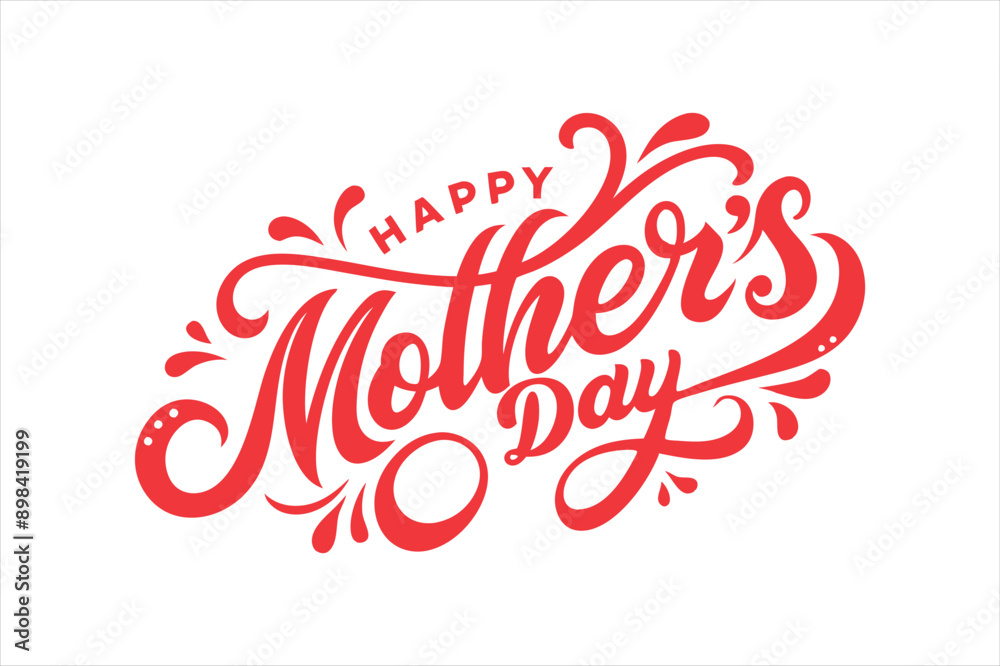 A typography for the text happy mother's day calligraphy style with simple ornament for t shirt design vector art illustration A typography for the text happy mother's day calligraphy style with simple ornament for t shirt design vector art illustration