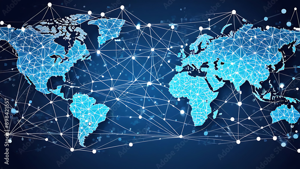 Fototapeta premium business network