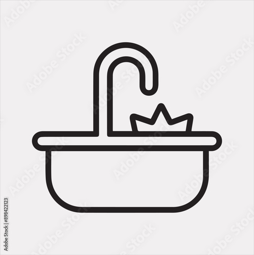 sink silhouette vector on a white background