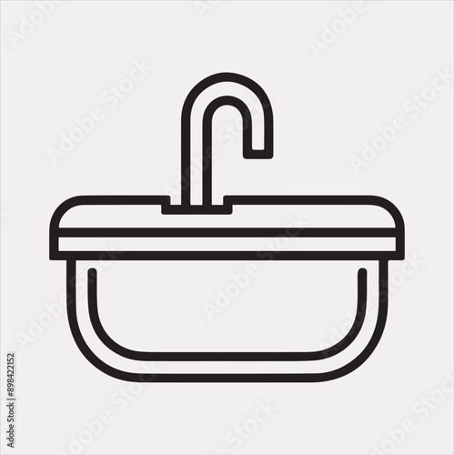 sink silhouette vector on a white background