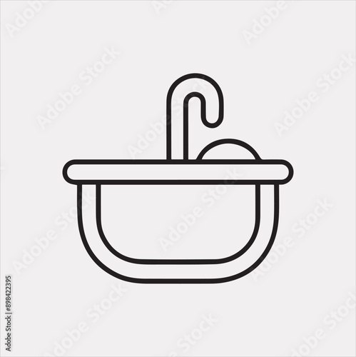 sink silhouette vector on a white background