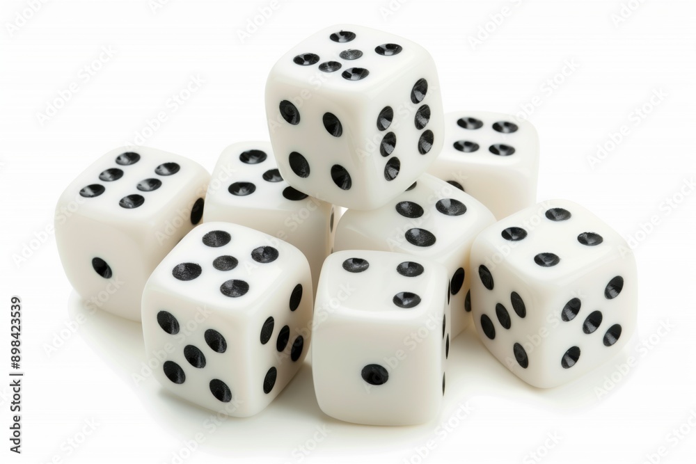 white dice isolated on white background white dice isolated on white background