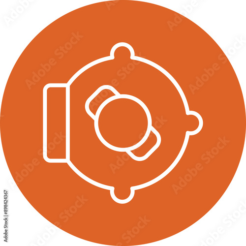 Porthole line circle icon