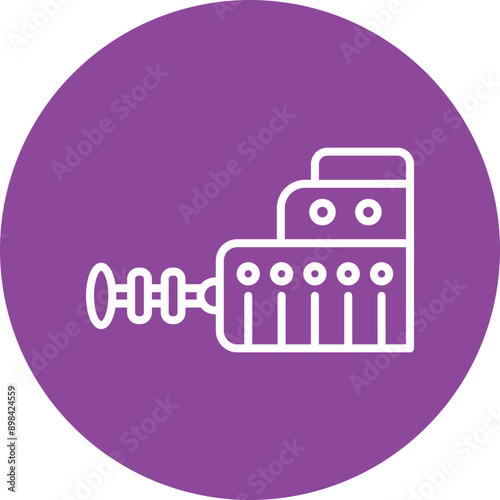 Ship Engine line circle icon