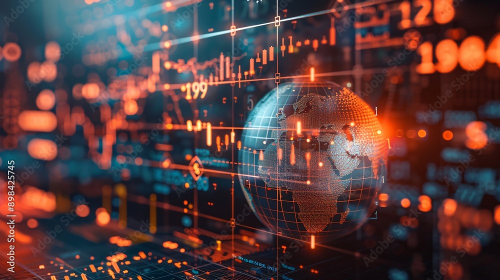 Global Network with Data Visualization Global Network with Data Visualization