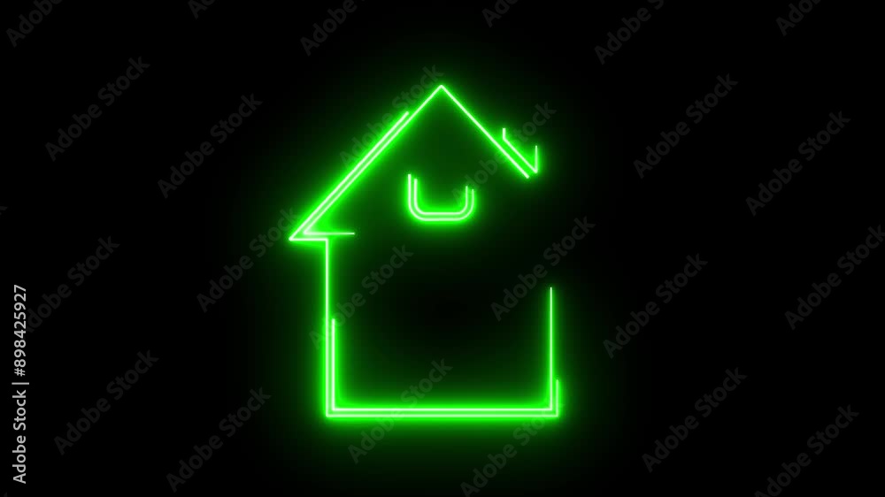 Abstract home icon animation on background. Abstract home icon animation on background.