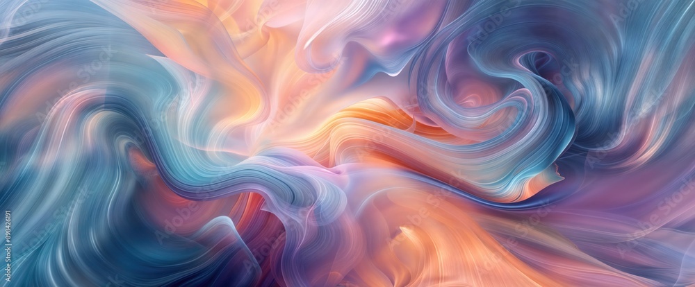 Whimsical Abstract With Blue, Orange, and Purple Hues Whimsical Abstract With Blue, Orange, and Purple Hues