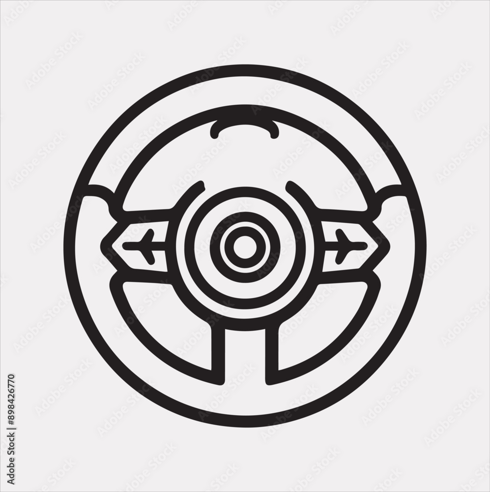 Steering wheel icon Car, auto silhouette vector on white background Steering wheel icon Car, auto silhouette vector on white background