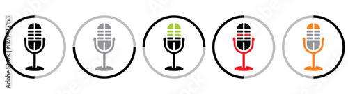 Microphone on white backgroun...