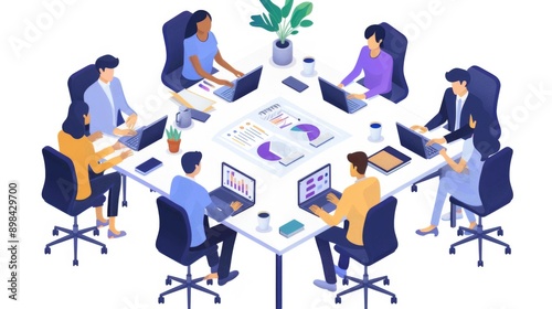 Team Collaboration in an Office Meeting