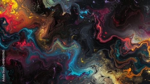 Abstract liquid background creating colorful wavy swirls and patterns