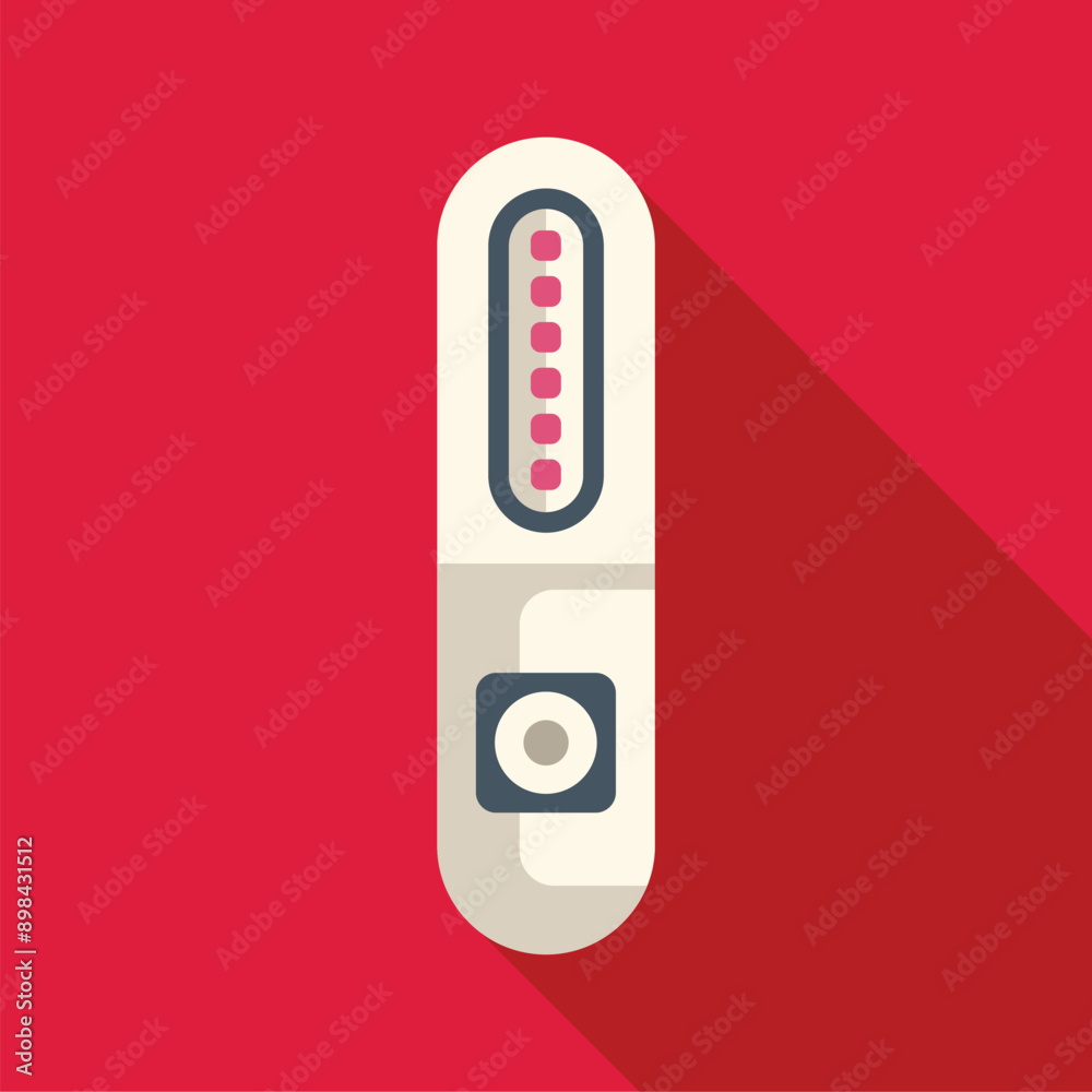 Electronic thermometer displaying a high temperature reading, indicating illness and the need for medical attention Electronic thermometer displaying a high temperature reading, indicating illness and the need for medical attention