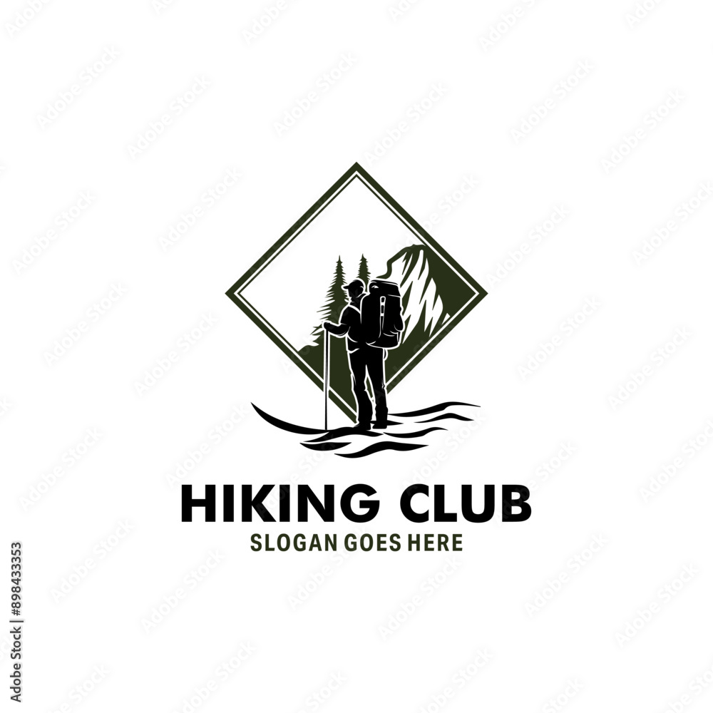 Hiking Club Logo Design Template Hiking Club Logo Design Template