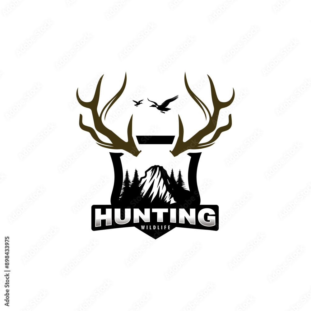 Obraz premium Wild Hunting Logo Design Template