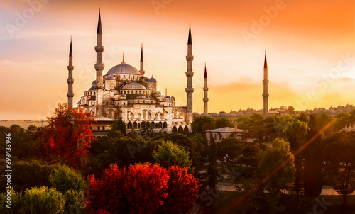 The Blue Mosque or Sultan Ahmet Mosque in the bosphorus, Istanbul