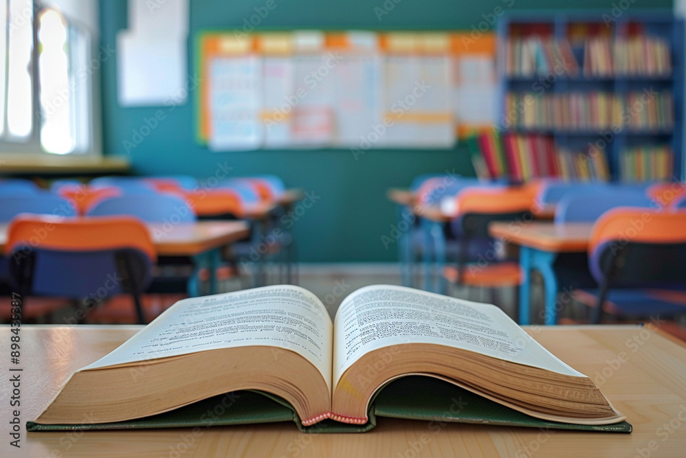 back to school classroom with books back to school classroom with books