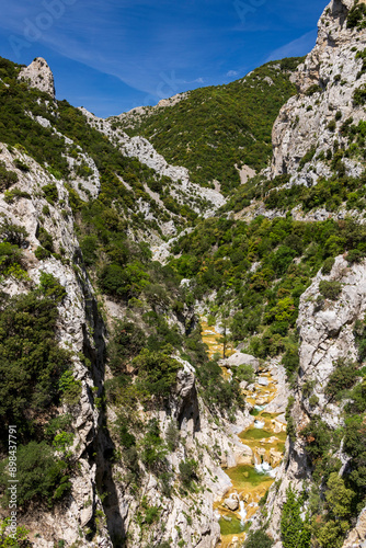 Impressive view of the Galamus gorges in France. photo