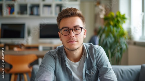 Young Professional in Modern Office Setting