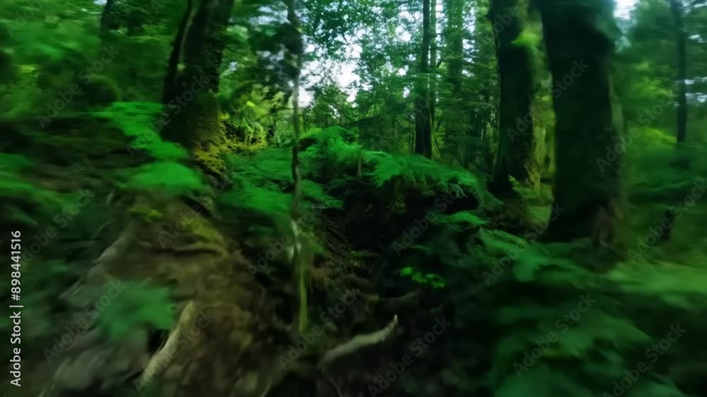 Dynamic Aerial Journey Over Vibrant Woodland Landscape Dynamic Aerial Journey Over Vibrant Woodland Landscape