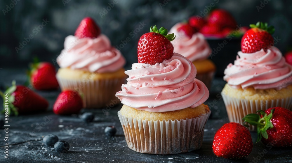 Dessert cake with fresh strawberry Dessert cake with fresh strawberry