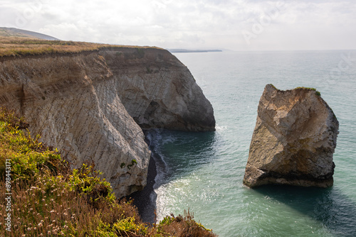 The coastline near Freshwater Bay on the Isle of Wight photo