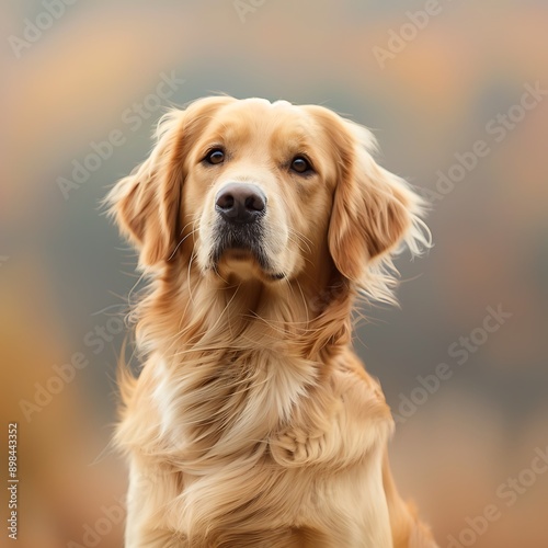 Portrait of a beautiful Golden Retriever dog photo