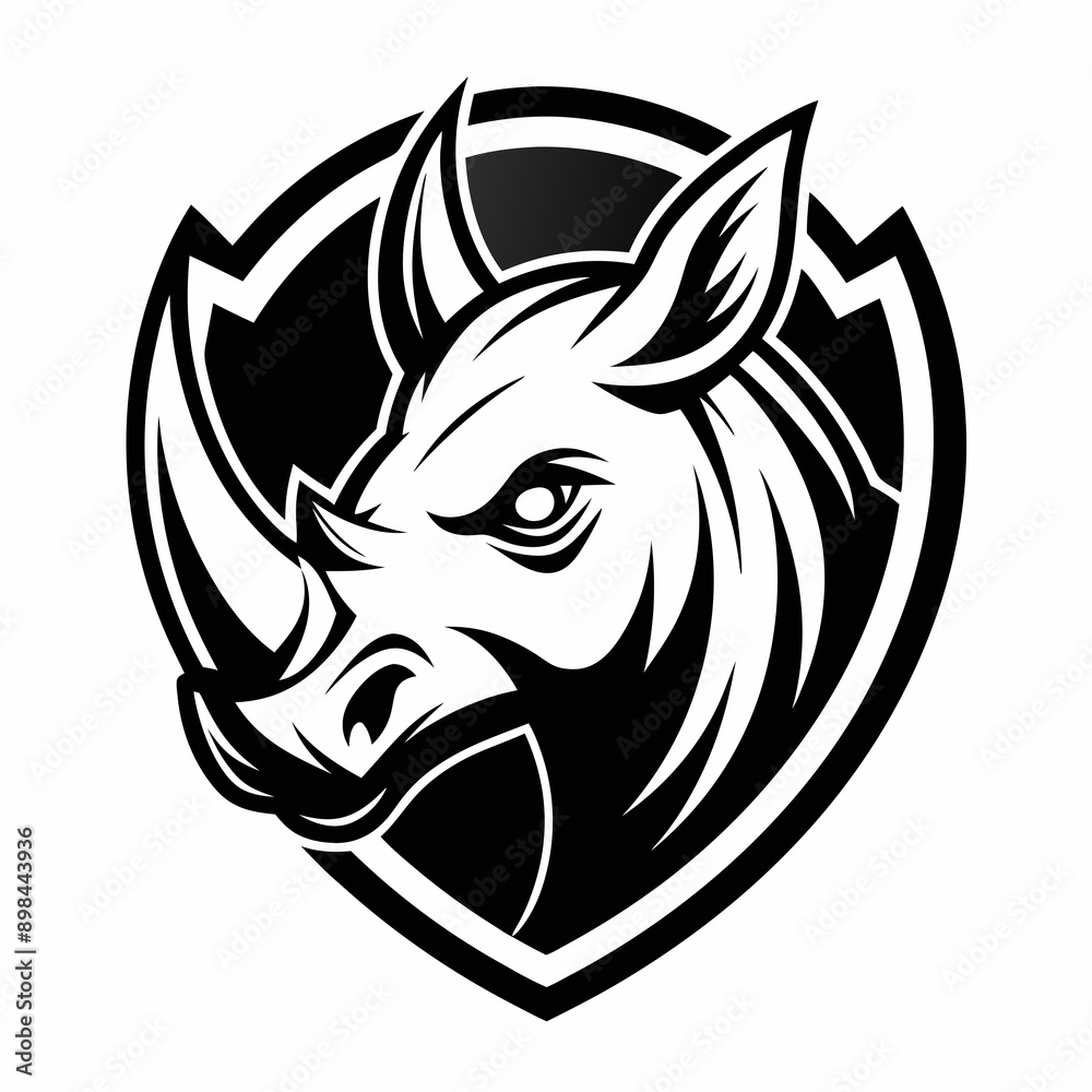 Rhinoceros head icon Rhinoceros head icon