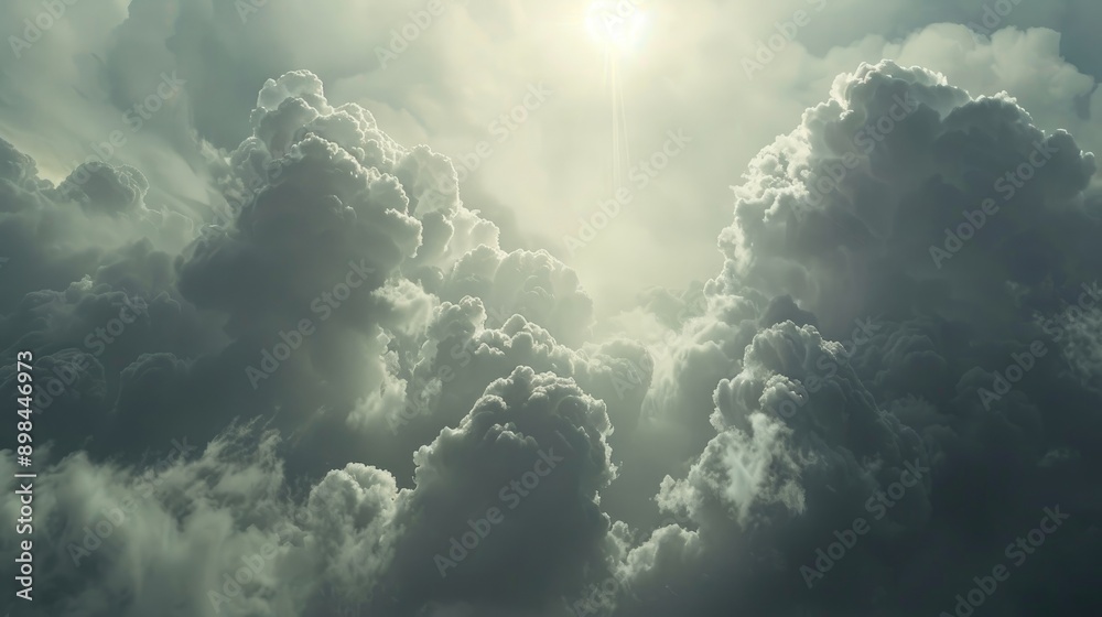 Ethereal gray cloud in a cloudy sky Ethereal gray cloud in a cloudy sky