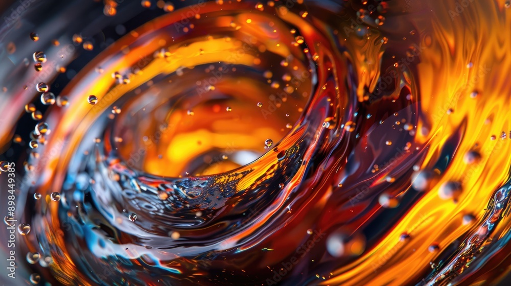 Detailed image of swirling fluid dynamics in a laboratory experiment