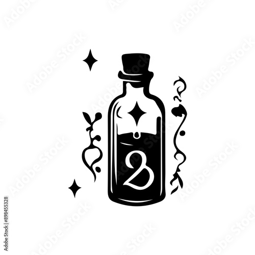 Mystical ......., Magic Celestial Silhouette Tattoo design.