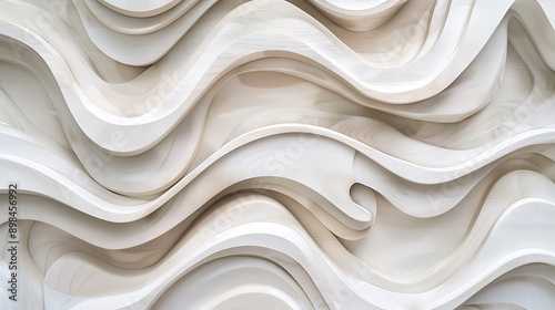 White marble texture background with wave pattern.