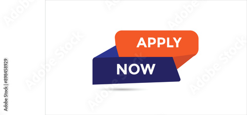 Apply now button web banner templates. Vector Illustration 
