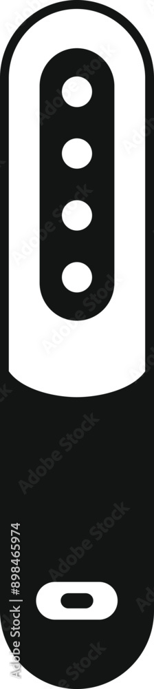 Simple icon showing an electronic facial cleanser with its working mode activated Simple icon showing an electronic facial cleanser with its working mode activated