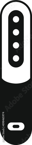 Simple icon showing an electronic facial cleanser with its working mode activated