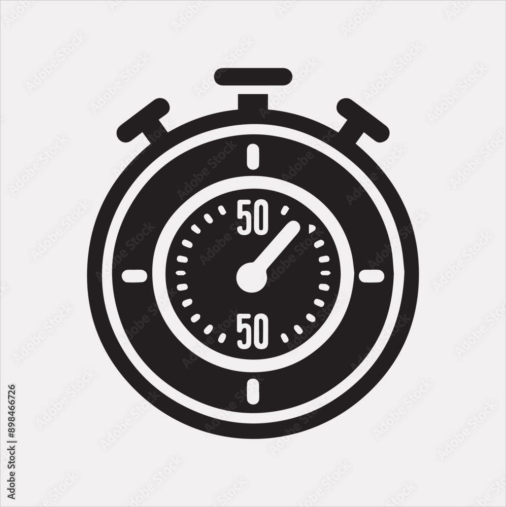 timer vector silhouette on a white background timer vector silhouette on a white background
